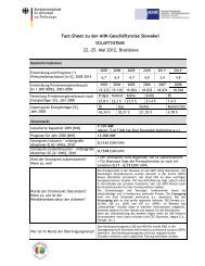 Factsheet Slowakei - Exportinitiative Erneuerbare Energien