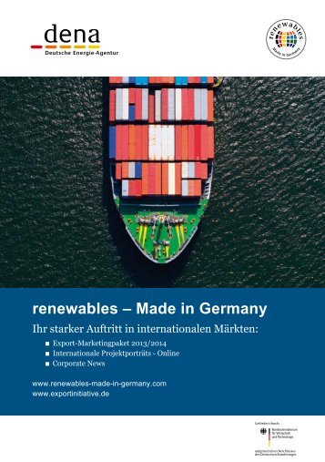 Flyer "renewables - Made in Germany" - Exportinitiative Erneuerbare ...