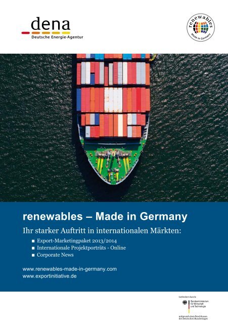 Flyer "renewables - Made in Germany" - Exportinitiative Erneuerbare ...