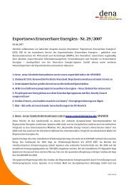 Exportnews Erneuerbare Energien - Nr. 29 / 2007 - Exportinitiative ...