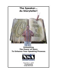 The Speaker… As Storyteller! - Craig Harrison's Expressions of ...