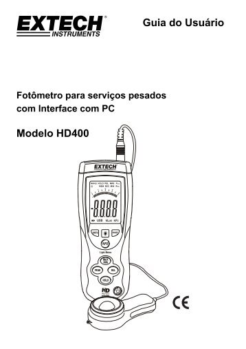 Guia do Usuário Modelo HD400 - Extech Instruments