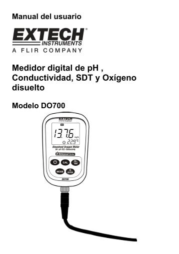 Medidor digital de pH , Conductividad, SDT y Oxígeno disuelto