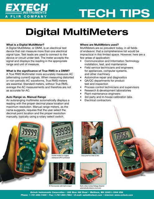 TECH TIPS - Extech Instruments