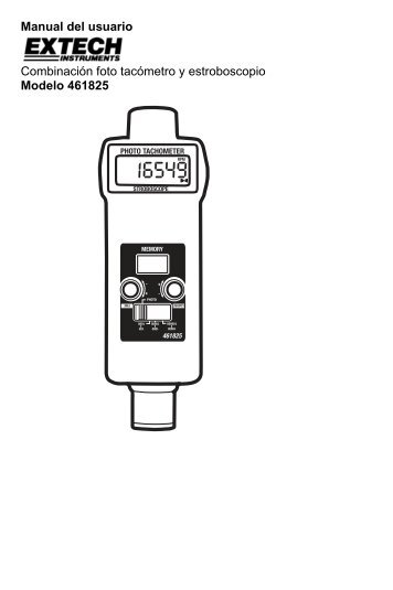 Manual del usuario Combinación foto tacómetro y estroboscopio ...