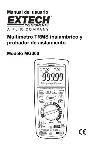 Multímetro TRMS inalámbrico y probador de aislamiento - Extech ...