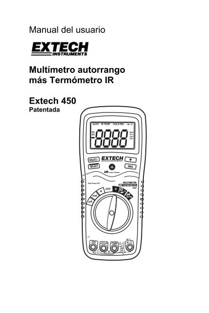 Manual del usuario Multímetro autorrango más Termómetro IR ...