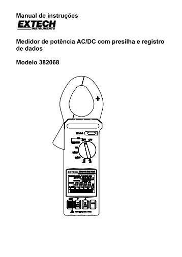 Manual de instruções Medidor de potência AC/DC com presilha e ...