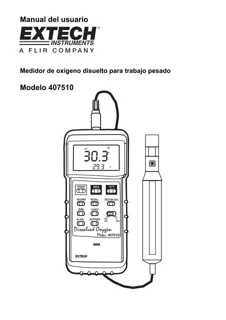 Manual del usuario Modelo 407510 - Extech Instruments