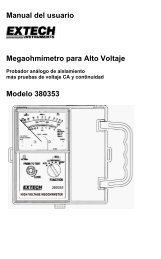 Manual del usuario Megaohmímetro para Alto Voltaje Modelo 380353