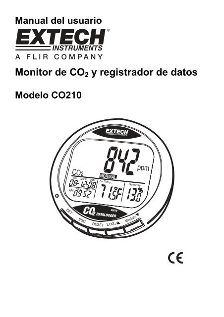 Monitor de CO2 y registrador de datos - Extech Instruments
