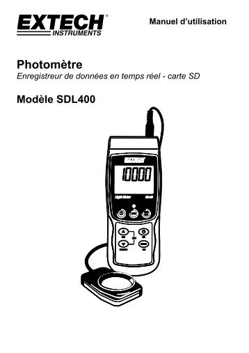 Manuel d'utilisation - Extech Instruments