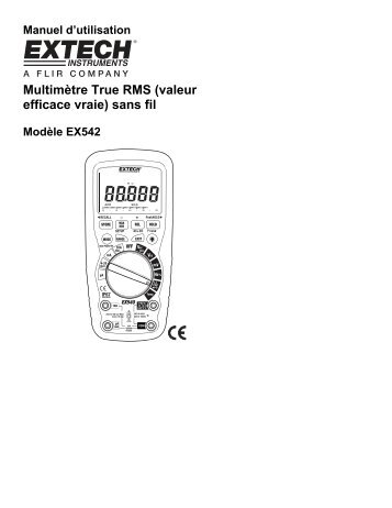 Multimètre True RMS (valeur efficace vraie) sans fil - Extech ...