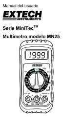 Serie MiniTecTM Multímetro modelo MN25 - Extech Instruments