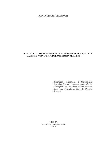 ALINE GUIZARDI DELESPOSTE MOVIMENTO DOS ATINGIDOS ...