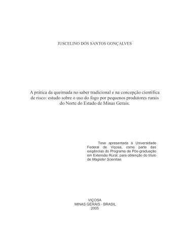 Juscelino dos Santos Gonçalves - Programa de Pós-Graduação em ...