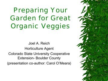 Preparing Your Garde.. - Colorado State University Extension