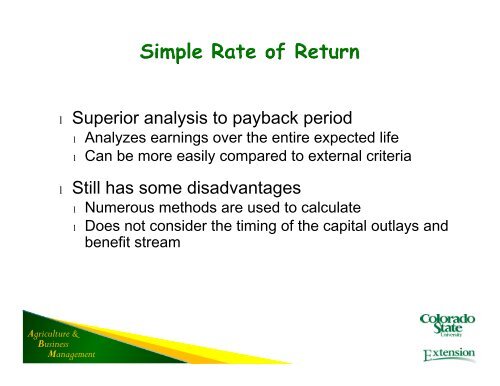Agriculture & Business Management - Colorado State University ...