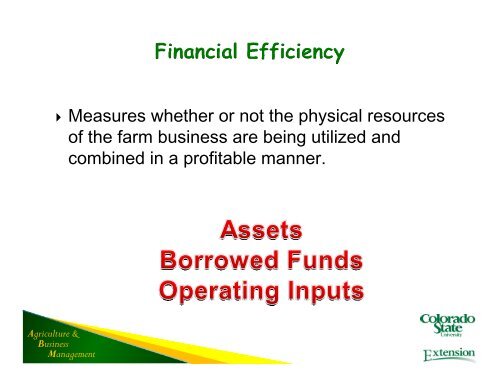 Agriculture & Business Management - Colorado State University ...