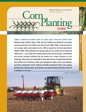 Corn Planting Guide - Iowa State University Extension and Outreach