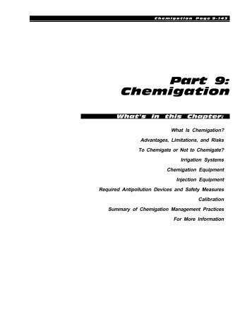 Part 9: Chemigation - University of Minnesota Extension Service