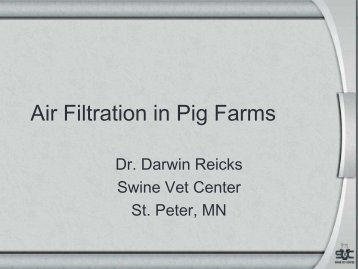 Air Filtration in Pig Farms