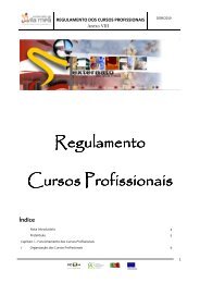 Regulamento Regulamento Cursos Profissionais Cursos Profissionais