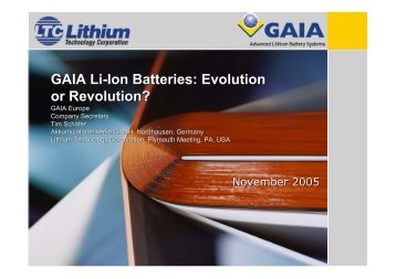 GAIA Li-Ion Batteries: Evolution or Revolution? - ExtraEnergy.org