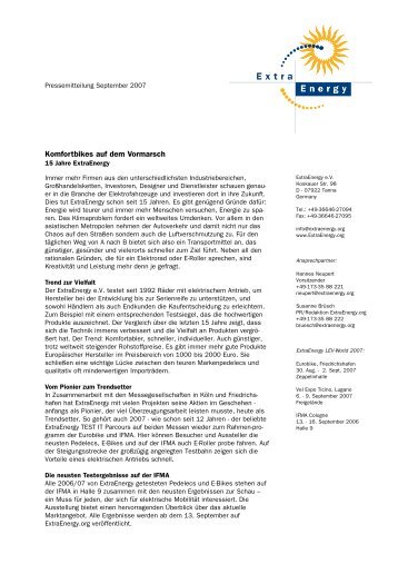 Pressetext zum Download - ExtraEnergy.org