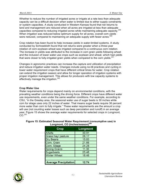 Sustainable Agriculture Literature Review - Boulder County