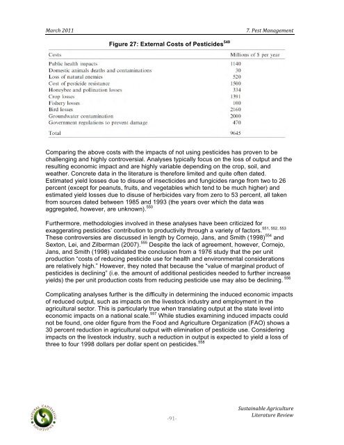 Sustainable Agriculture Literature Review - Boulder County