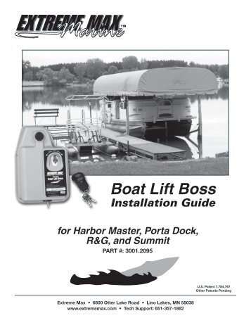 Boat Lift Boss Installation Guide for Harbor Master ... - Extreme Max