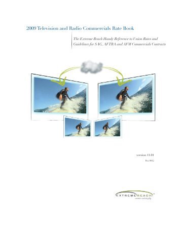 2009 Television and Radio Commercials Rate Book - Extreme Reach