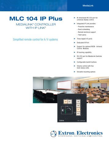 MLC 104 IP Plus - Extron Electronics