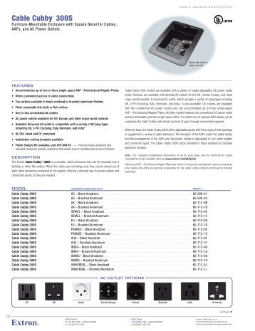 Cable Cubby® 300S - Extron Electronics