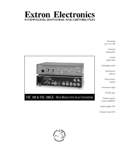 VSC 100 Brochure (Page 1) - Extron Electronics