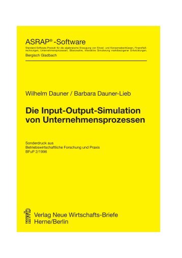 Die Input-Output-Simulation von Unternehmensprozessen