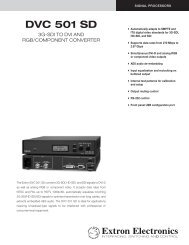 DVC 501 SD - Extron Electronics