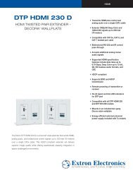 DTP HDMI 230 D - Extron Electronics