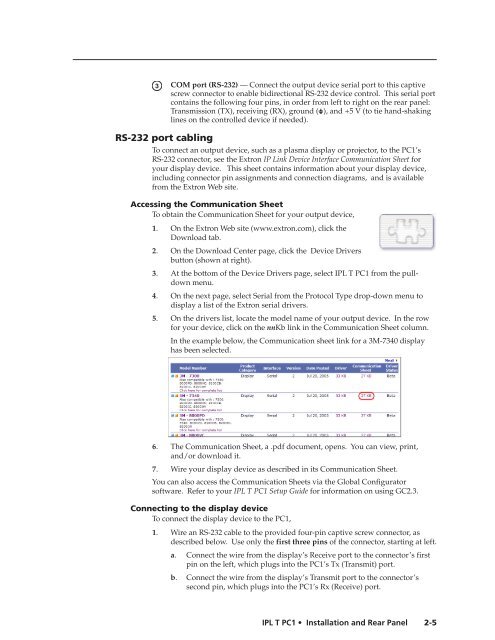 Ethernet Configuration and Control, cont'd - Extron Electronics