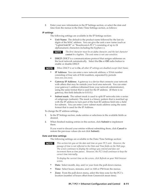 Ethernet Configuration and Control, cont'd - Extron Electronics