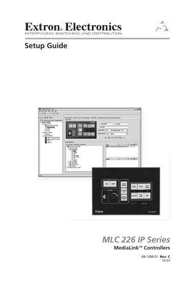 MLC 226 IP Series Setup Guide - Extron Electronics