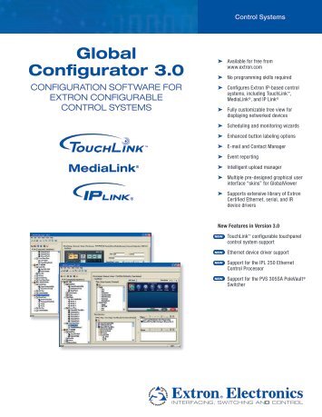 Global Configurator 3.0 - Extron Electronics