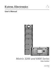 Matrix 3200/6400 Video Switcher - Extron Electronics