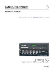 Extron System 7SC Reference Manual, rev. E - Extron Electronics