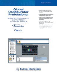 Global Configurator Professional - Extron Electronics