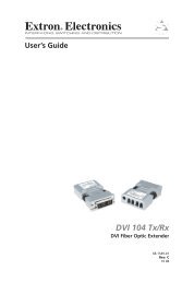 DVI 104 Tx/Rx User's Guide - Extron Electronics