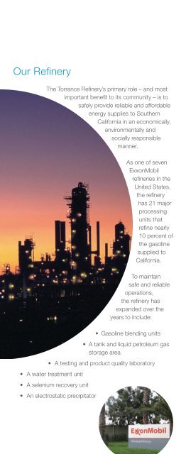 We are ExxonMobil Torrance Refinery