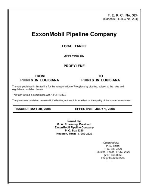 ExxonMobil Pipeline Company