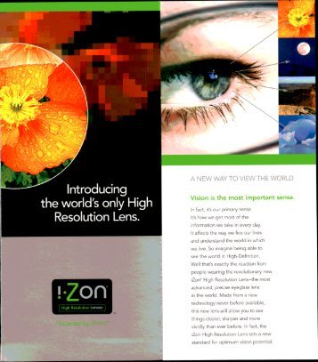 iZon High Definition Lens Brochure - Advanced Eye Care & Surgery